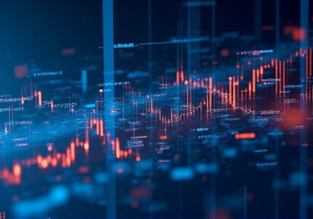 Data visualization showing complex mathematical financial models